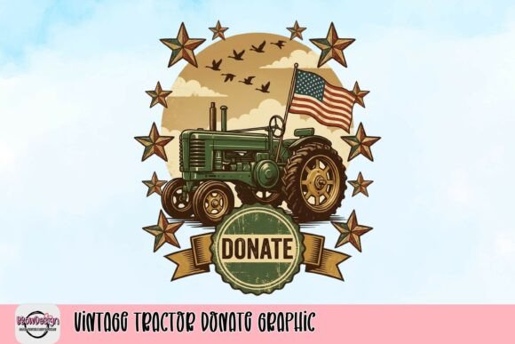 Download Vintage Tractor Donate Graphic - Graphic Collection