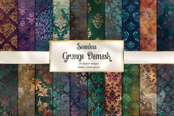 Download Seamless Grunge Damask Textures - Textures Collection