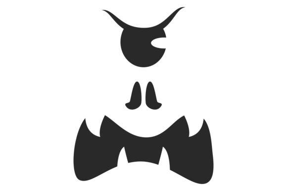 Download Pumpkin Face Template. Black Haloween Ca - Face template Collection